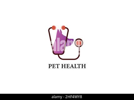pet health logo design template. Stock Vector