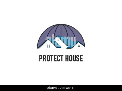 house protect logo design template. Stock Vector