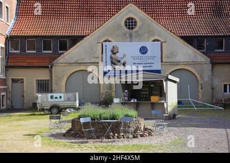 Wasserschloss Senden, ehemaliges Rittergut, Gesamtinstandsetzung der Anlage, Baustelle, Denkmalschutz, Kreis Coesfeld, Nordrhein-Westfalen, Deutschlan Stock Photo