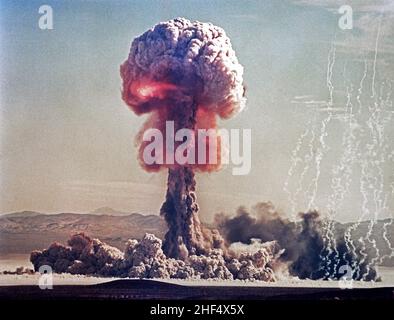 United States. Nevada. Atomic bomb test explosion. 1953. Upshot-Knothole-Grable. Stock Photo