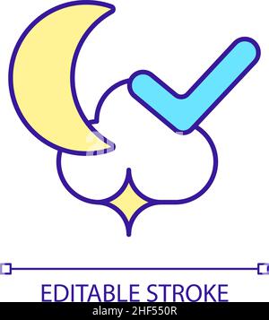 Nighttime skincare routine RGB color icon Stock Vector