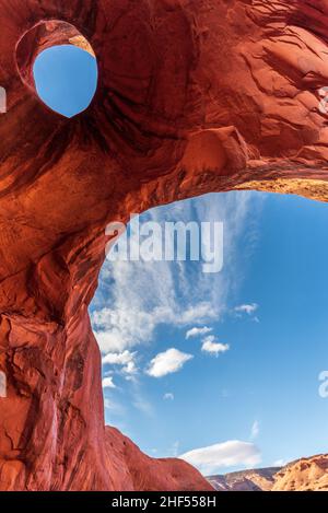 The Big Hogan Formation in Monument Valley, Arizona Stock Photo