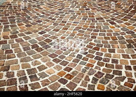 old cobble stone street in Heidelberg Stock Photo