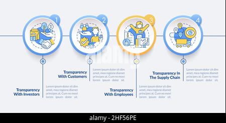 Examples of transparency circle infographic template Stock Vector