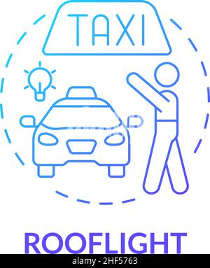 Rooflight blue gradient concept icon Stock Vector