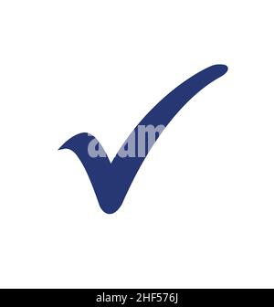 simple stylish classic tick check mark blue checkmark vector isolated on white background Stock Vector