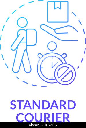 Standart courier blue gradient concept icon Stock Vector
