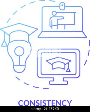 Consistency blue gradient concept icon Stock Vector