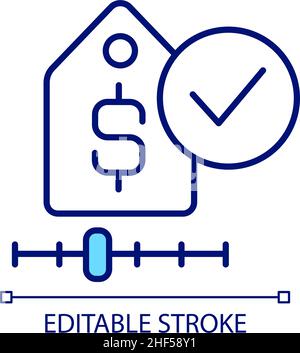 Price adjustment RGB color icon Stock Vector