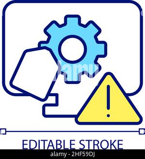 Computer malfunction RGB color icon Stock Vector