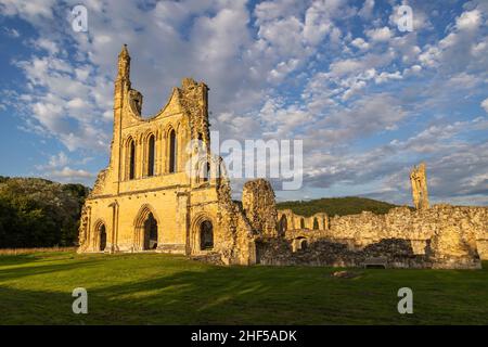 Byland Abbey remains of a Cistercian abbey near Coxwold, North Yorkshire Stock Photo