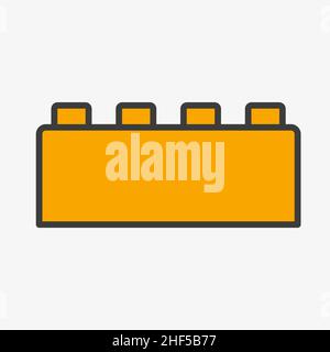 Toy brick vector sign. Building block icon. Stock Vector