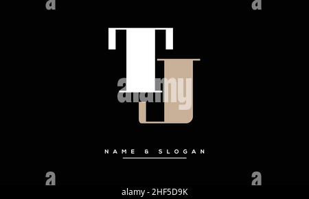 TJ,JT Abstract Letters Logo Monogram Stock Vector