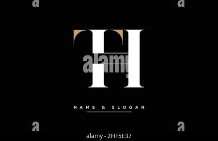TH, HT Abstract Letters Logo monogram Stock Vector