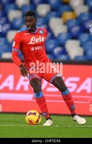 Naples, Italy. 13th Jan, 2022. Axel Tuanzebe ( SSC.Napoli) in action