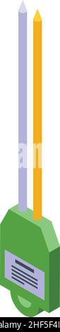 Soil ph meter icon isometric vector. Water alkaline. Test scale Stock Vector