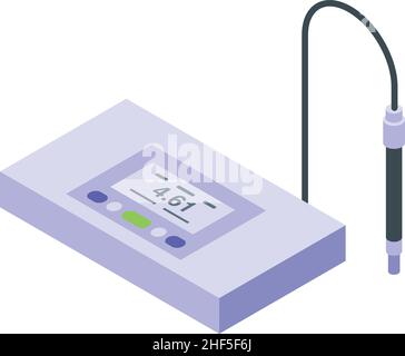 Ph meter tester icon isometric vector. Test value. Kit control Stock Vector