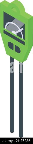 Alkaline ph meter icon isometric vector. Water test. Scale soil Stock Vector
