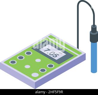 Balance ph meter icon isometric vector. Water soil. Test value Stock Vector