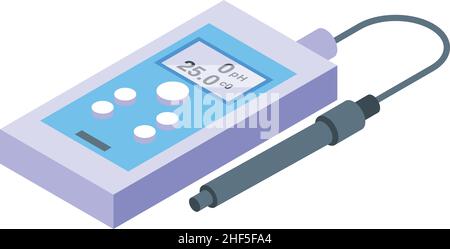 Digital ph meter icon isometric vector. Water soil. Alkaline test Stock Vector