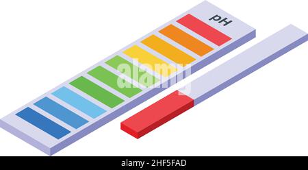 Paper ph meter icon isometric vector. Water soil. Test value Stock Vector