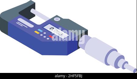 Micrometer precision icon isometric vector. Digital ruler. Gauge tool Stock Vector