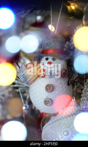Christmas decorations in X-Mas tree. Stock Photo