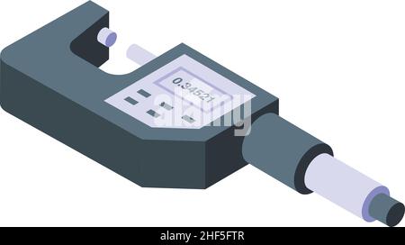 Work micrometer icon isometric vector. Dial micro. Digital ruler Stock Vector