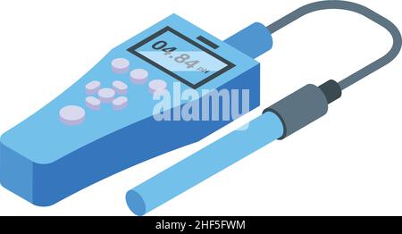 Water ph meter icon isometric vector. Soil alkaline. Test scale Stock Vector