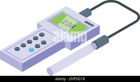 Value ph meter icon isometric vector. Water soil. Alkaline test Stock Vector