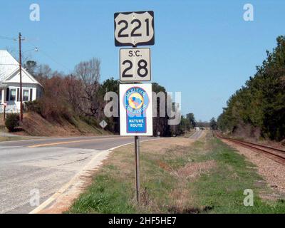 Savannah River Scenic Byway - Savannah River Scenic Byway Sign Stock