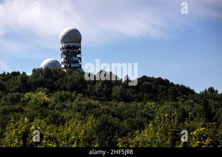 Berlin, Germany. The former NSA Listening- en Spy Station at West-Berlin's Teufelsberg, where all communication from Russia, The Soviet Union and other Warsaw Pact Countries was Monitored and send to London, UK and the USA for Analysis. Stock Photo