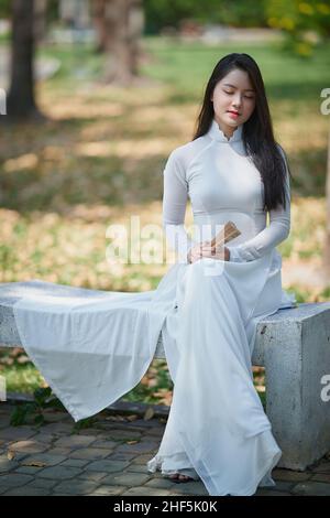 White Vietnamese Dress