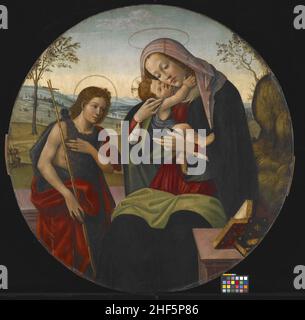 Sandro Botticelli, Madonna and Child with St John the Baptist, painting ...