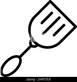 Wooden spatula icon outline vector. Cooking kitchen. Spoon tool Stock Vector