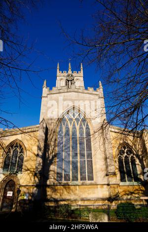 St Mary's Anglican parish church. The largest church in the Leicester Diocese. Melton Mowbray, Leicestershire, England. Stock Photo