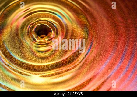 Colorful background of circles on the water surface Stock Photo