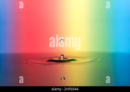 Colorful droplet on soft background Stock Photo