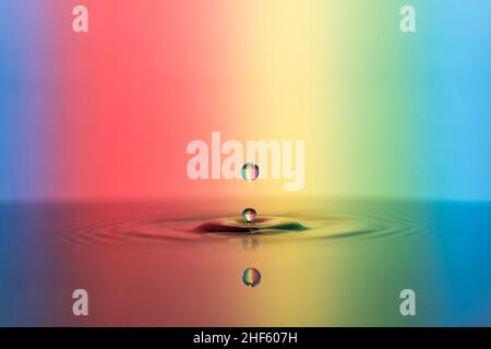 Colorful droplet on soft background Stock Photo