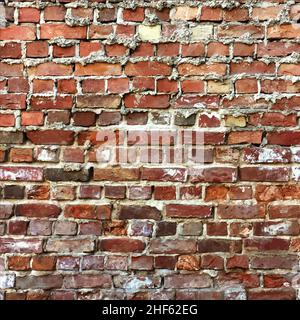old red brick wall grunge background texture vector illustration Stock Vector