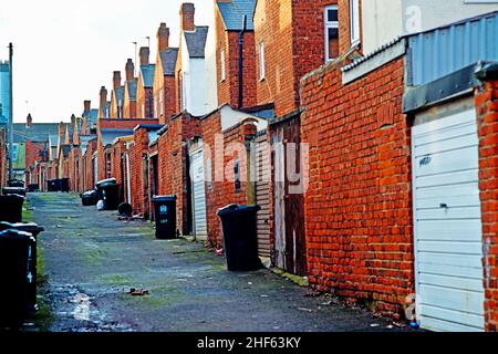 Back Alley Terrace Houses, Darlington, England Stock Photo