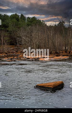 Along the Banks of the Neuse River in Raleigh, NC Stock Photo