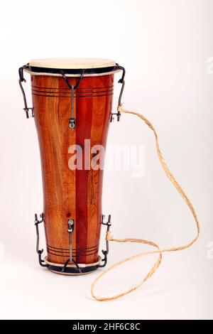 Bata. Cuban traditional double headed drum. Stock Photo