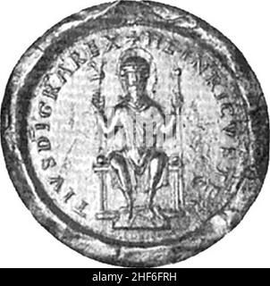 Seal of Henry III, Holy Roman Emperor. Stock Photo