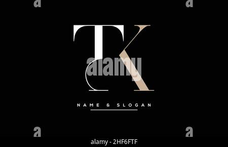 TK, KT Abstract Letters Logo monogram Stock Vector