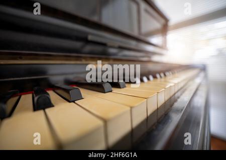 Piano,  keys,  close-up Stock Photo