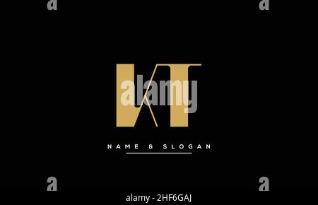 TK, KT Abstract Letters Logo monogram Stock Vector