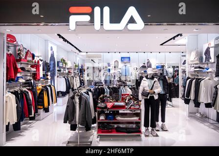 Italian sporting goods brand Fila store seen in Hong Kong Stock Photo -  Alamy
