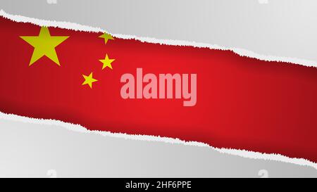 EPS10 Vector Patriotic background with China flag colors. An element of impact for the use you want to make of it. Stock Vector