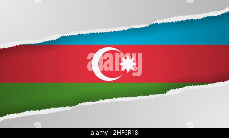 EPS10 Vector Patriotic background with Azerbaijan flag colors. An element of impact for the use you want to make of it. Stock Vector